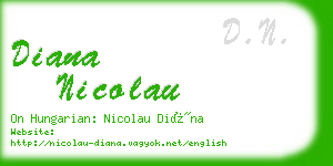 diana nicolau business card